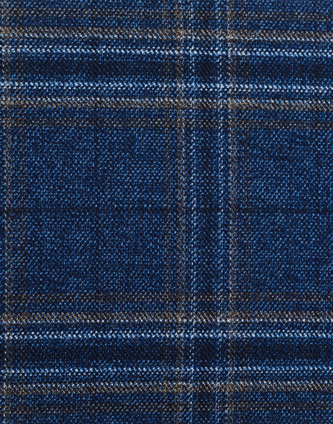 Cobalt blue cotton jersey Prince of Wales Check Roma blazer