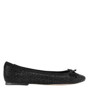  COSMOPARIS   ODINE - Ballerine in pelle con strass | Nero