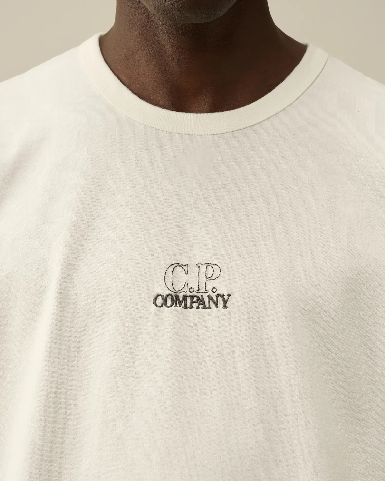 Mercerized 30/2 Jersey Twisted Logo Graphic T-Shirt