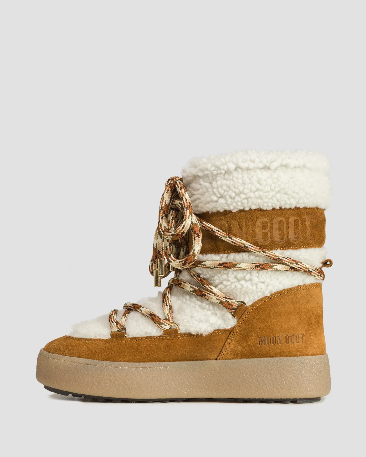 Scarpe invernali in camoscio da donna Moon Boot Ltrack Shearling Marroni 24500500-1